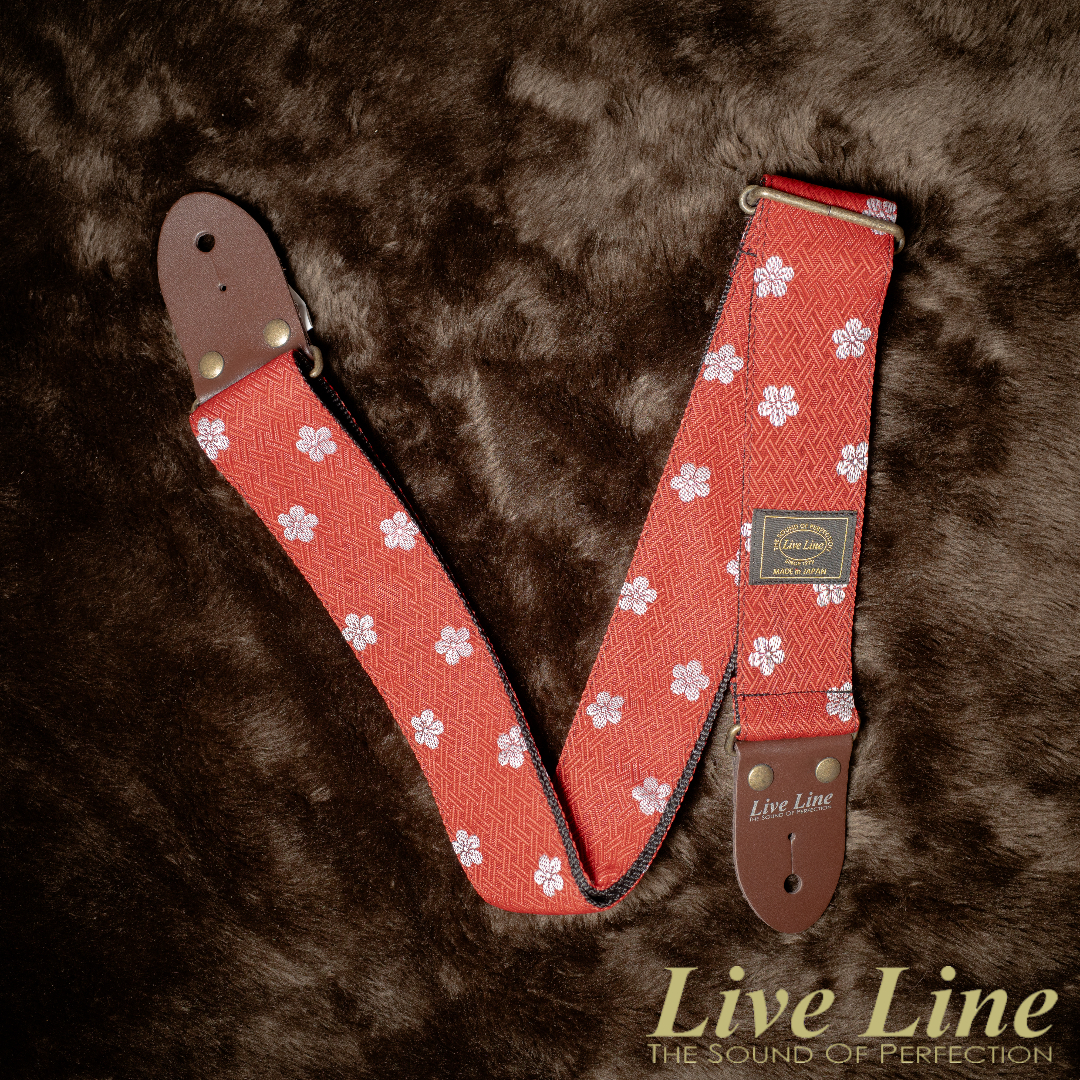 日本製造 Live Line Tatami-Beri 系列 LST28HANA 吉他 背帶 櫻花樣式