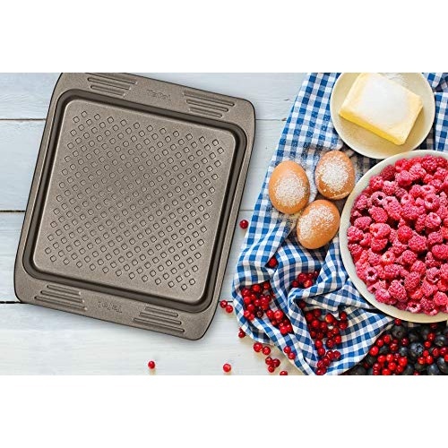 法國特福 Tefal ｜Easy Grip 方型烤盤Square cake 21cm 碳鋼材質 鬆餅烘焙烤盤