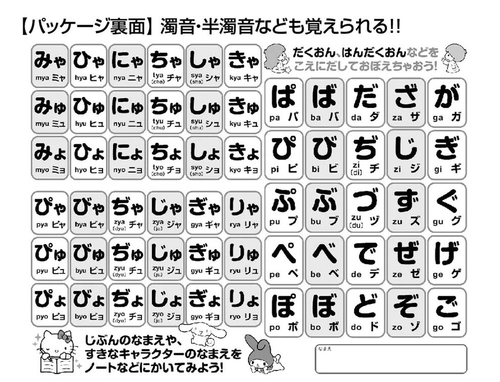 三麗鷗角色-讓我們記住！(大件尺寸)