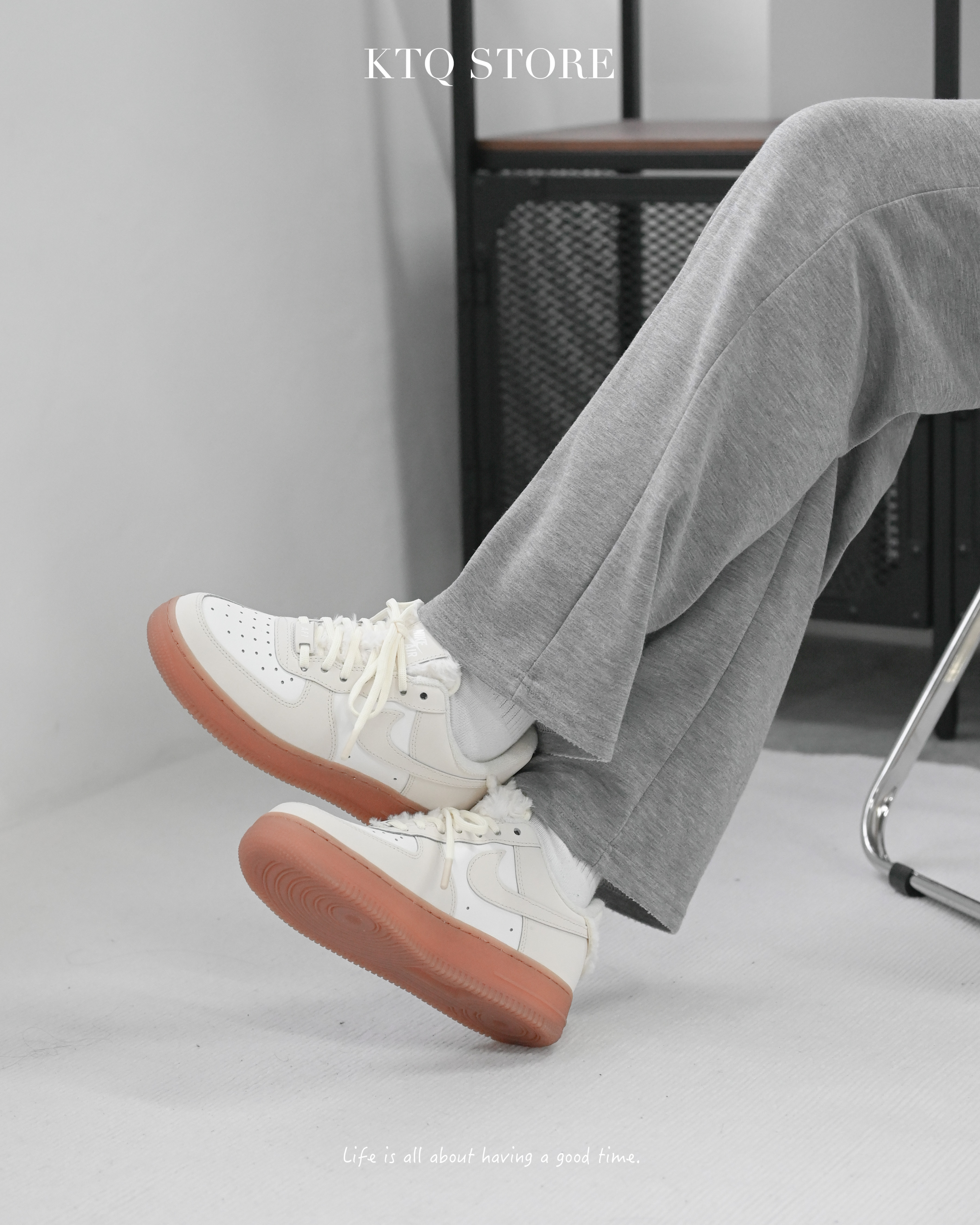 KTQ STORE ‧ NIKE AIR FORCE 1  焦糖牛奶 毛絨絨 奶油白 咖啡色 女鞋 FV3701-119