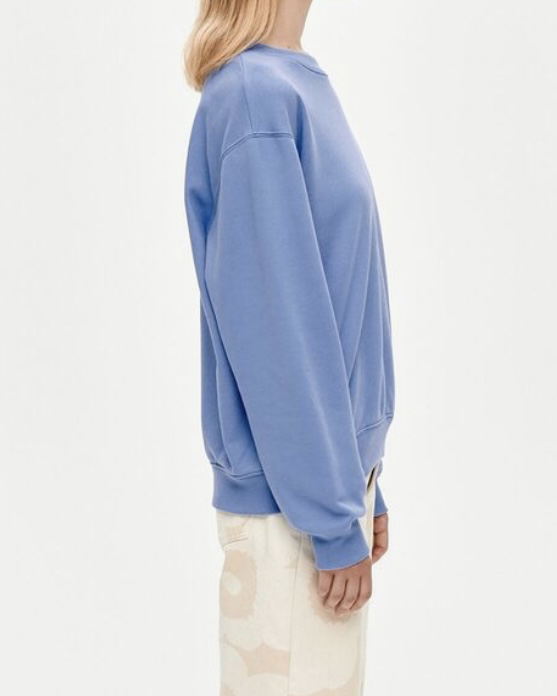 代購現貨｜ Marimekko 粉藍圓領一朵小花衛衣