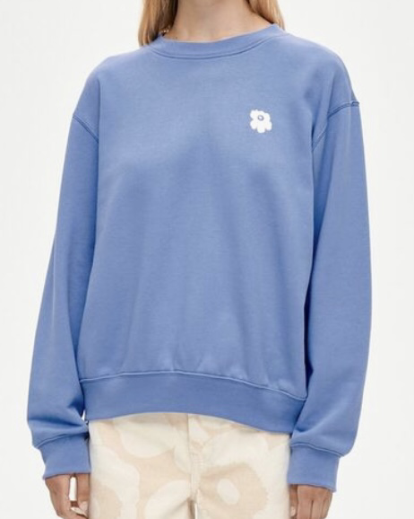 代購現貨｜ Marimekko 粉藍圓領一朵小花衛衣