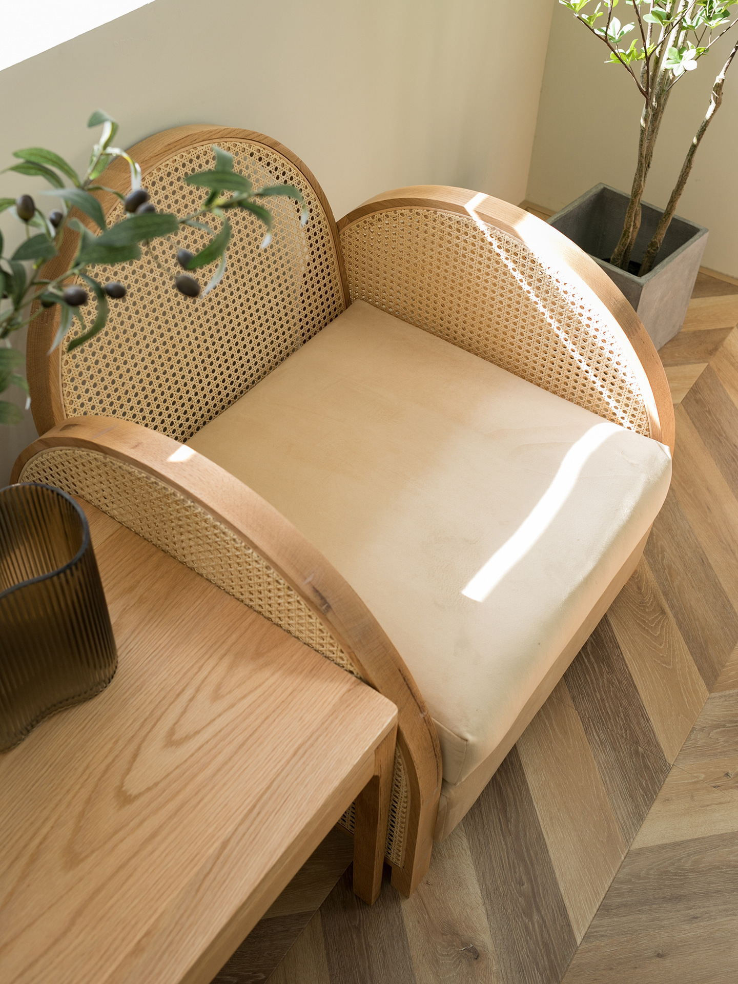 藤編單人沙發椅