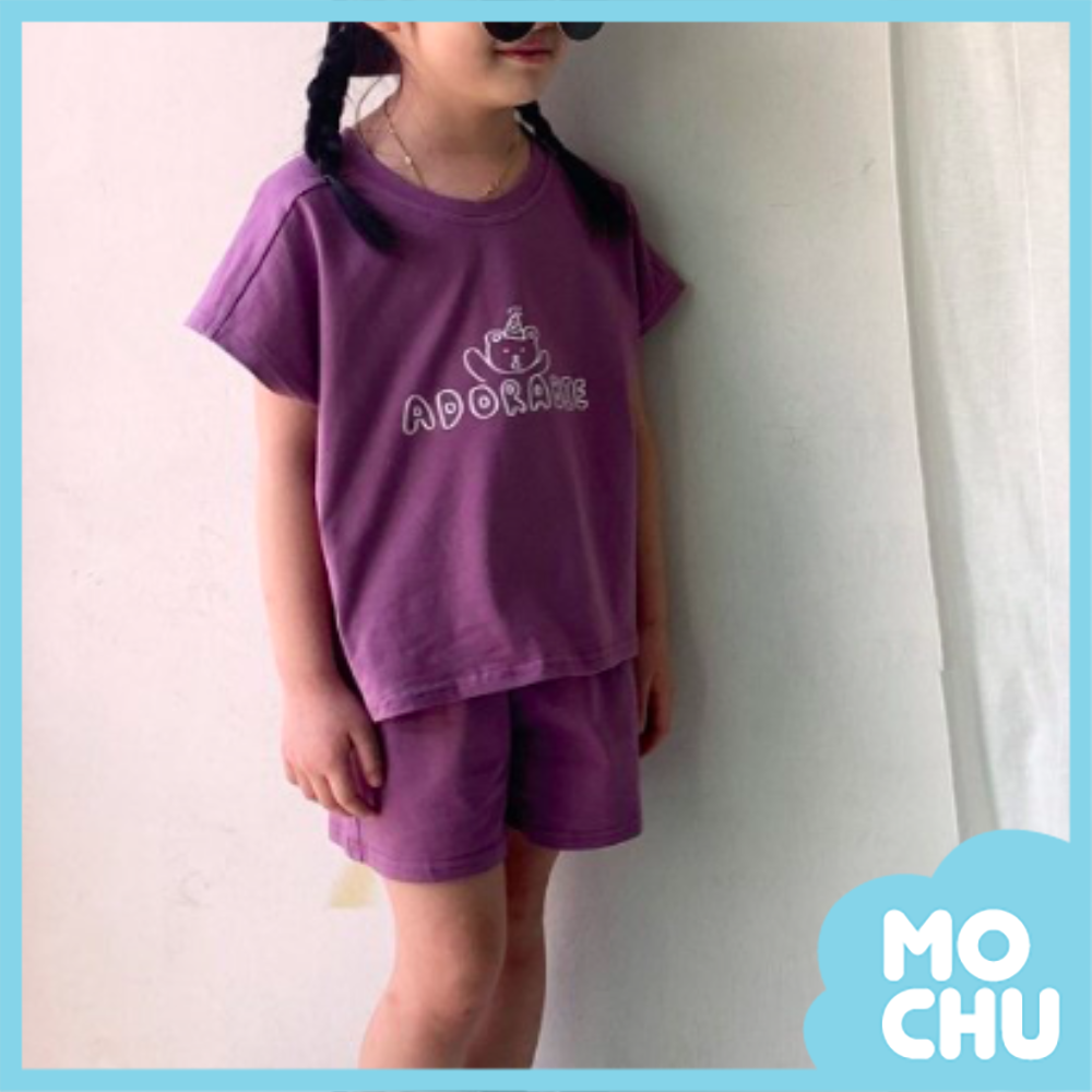 紫色小熊休閒套裝