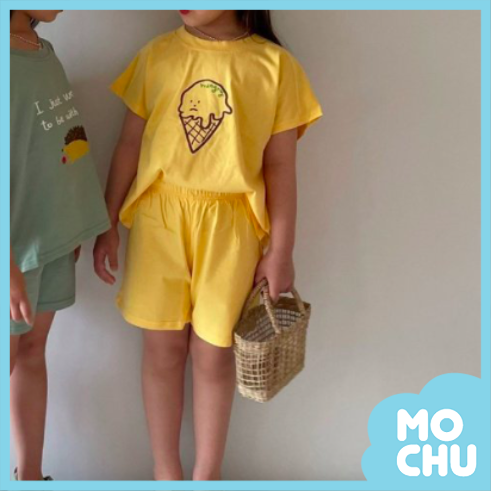 黃色冰淇淋休閒套裝
