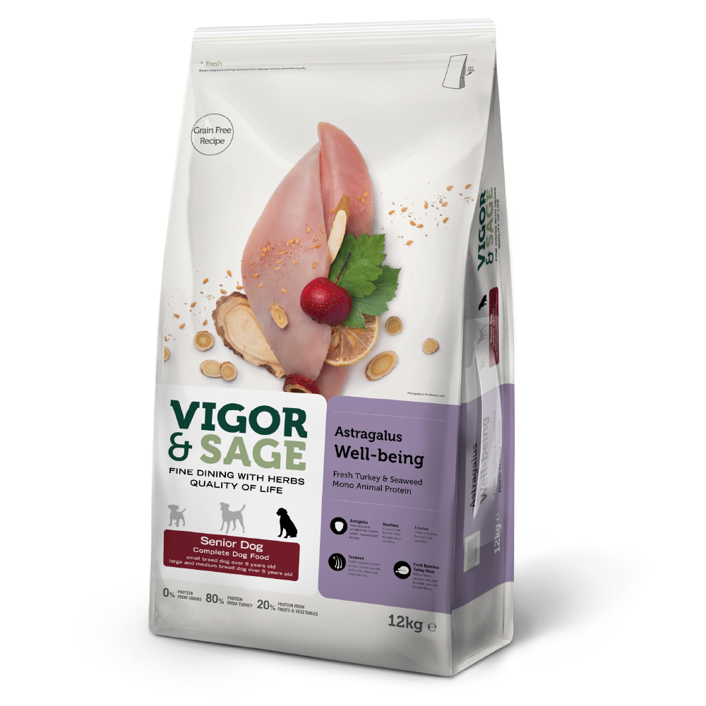 Vigor&Sage | 黃芪抗衰老犬糧 12kg (17148)