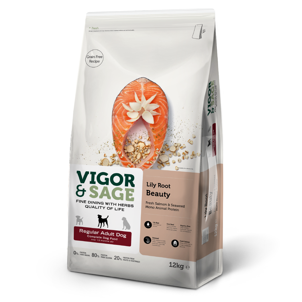 Vigor&Sage | 百合美毛全犬種成犬糧 12kg (17145)