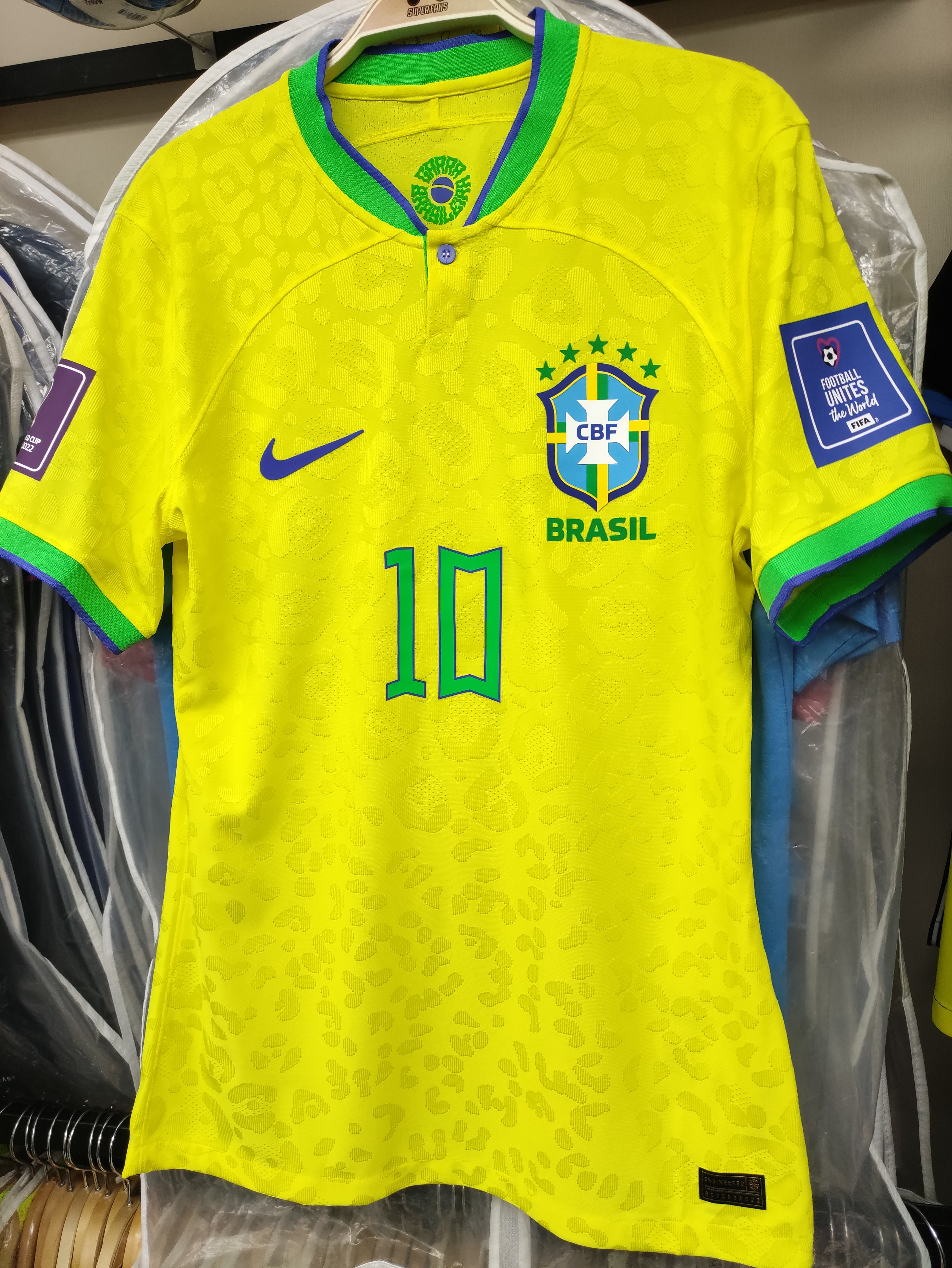 2022世界杯巴西國家隊主場尼馬更衣室球員版球衣