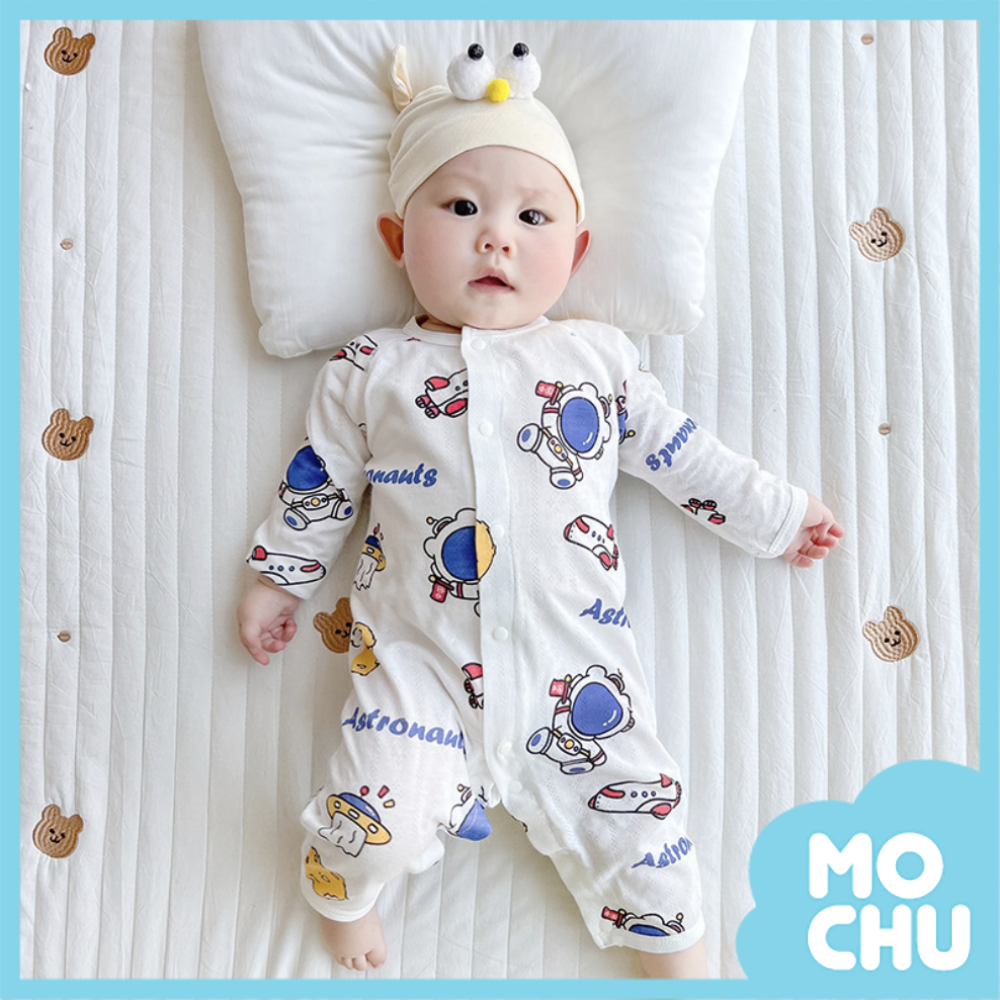 竹纖維春夏長袖連身衣-小航天