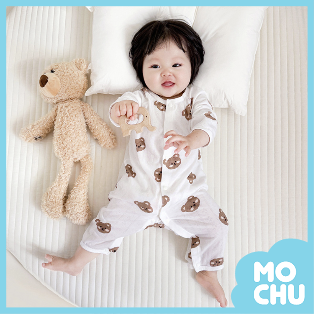 竹纖維春夏長袖連身衣-吉米熊