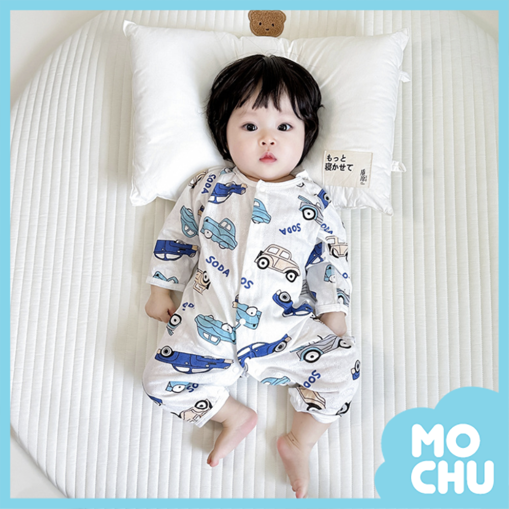 竹纖維春夏長袖連身衣-跑車