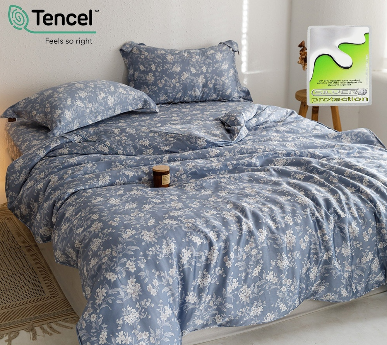 60支天絲床包兩用被組  | NV 971