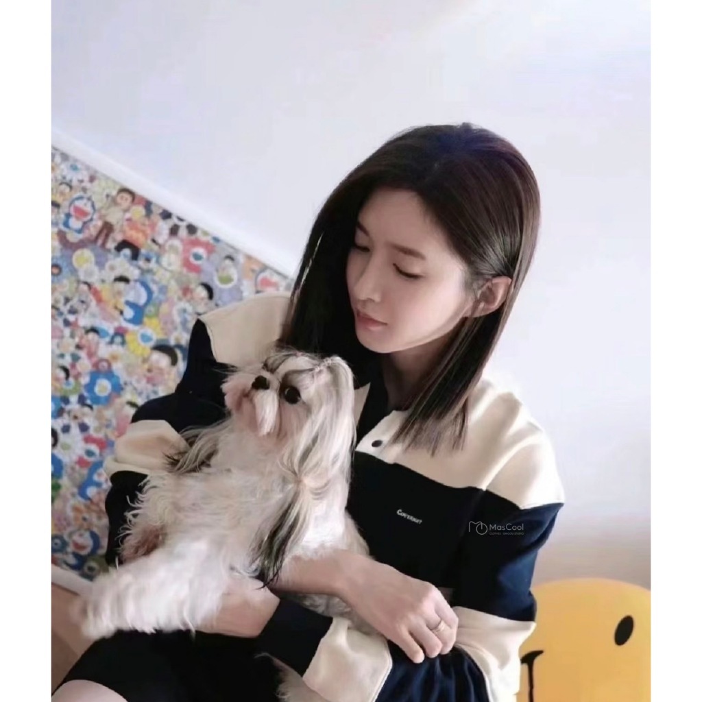 COVERNAT POLO領條紋大學T