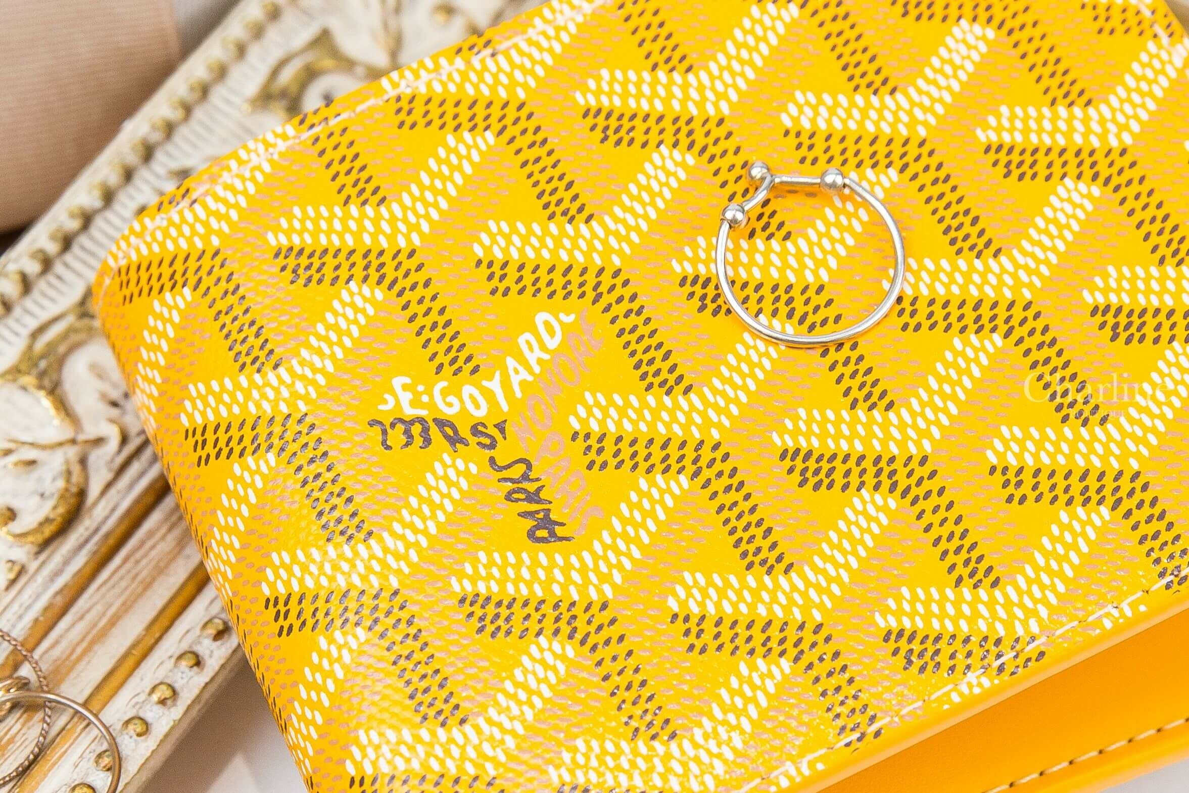 Goyard Victoire Wallet 黃色小牛皮短夾