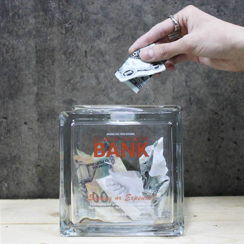 存錢筒∣玻璃磚銀行系列∣日本 DULTON