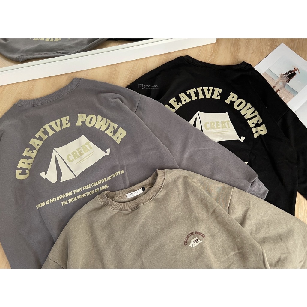 6173 CREATIVE帳篷大學T