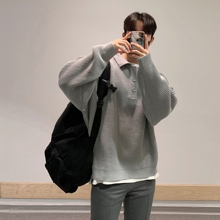 MS-8502 Polo領針織毛衣