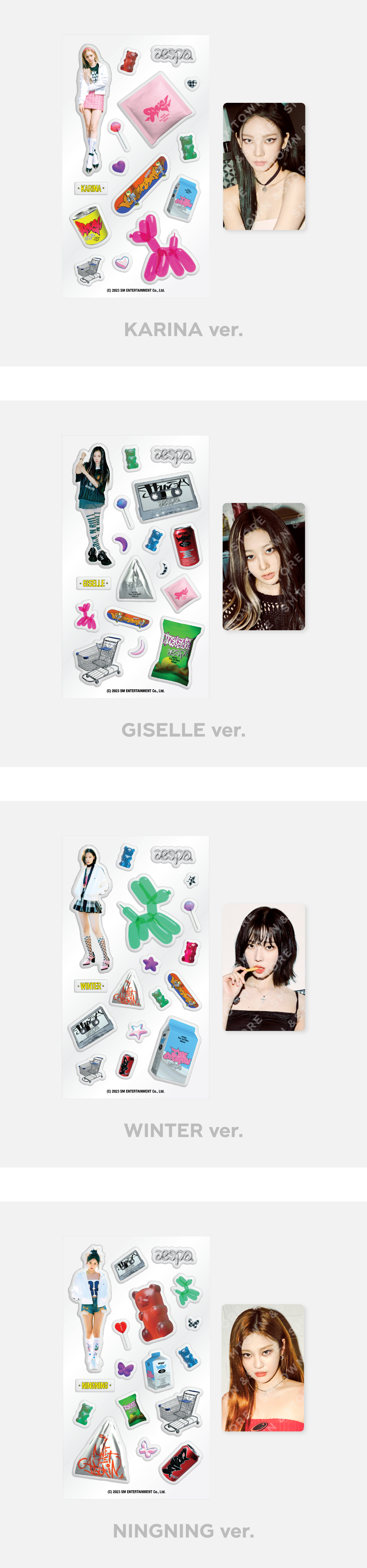 Aespa My world EPOXY STICKER SET