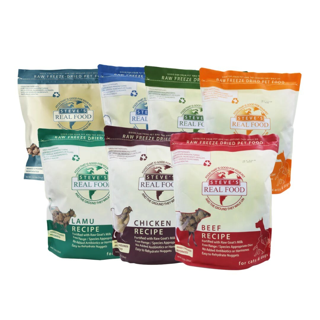 Steve's Real Food 凍乾狗糧 - 火雞、鴨、雞配方 20oz