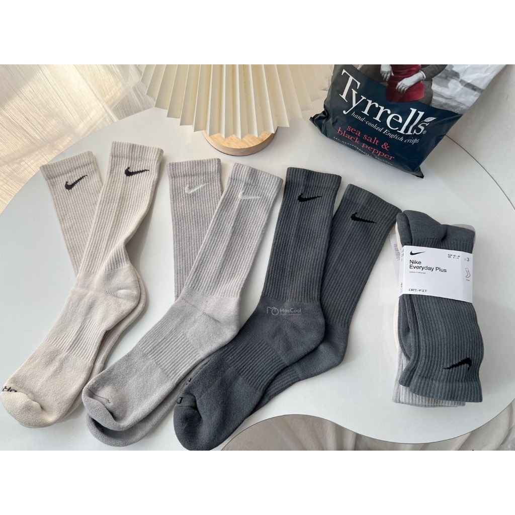 NIKE長襪(米灰/淺灰/深灰)