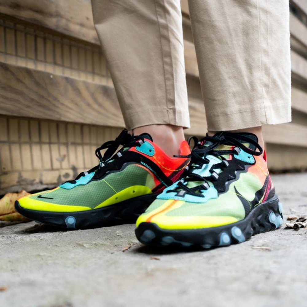Nike React Element 87 Volt Racer Pink 黑黃紅 AQ1090-700