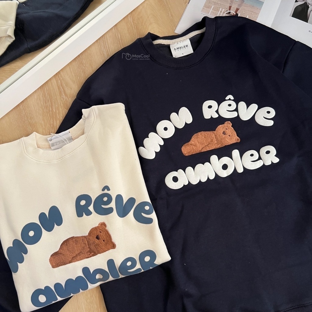 AMBLER 趴睡熊大學T