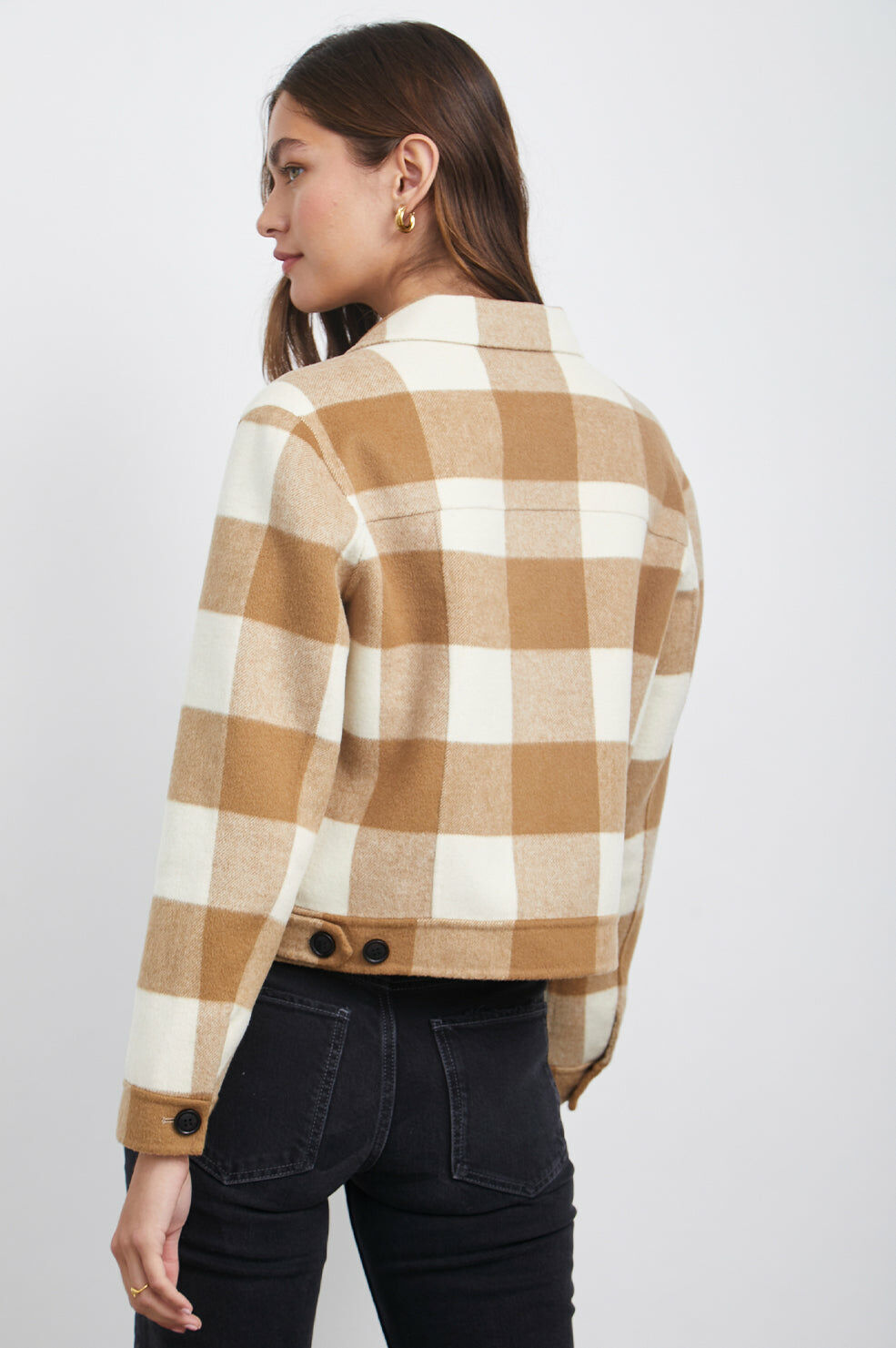 Steffi Camel Jacket格紋短大衣