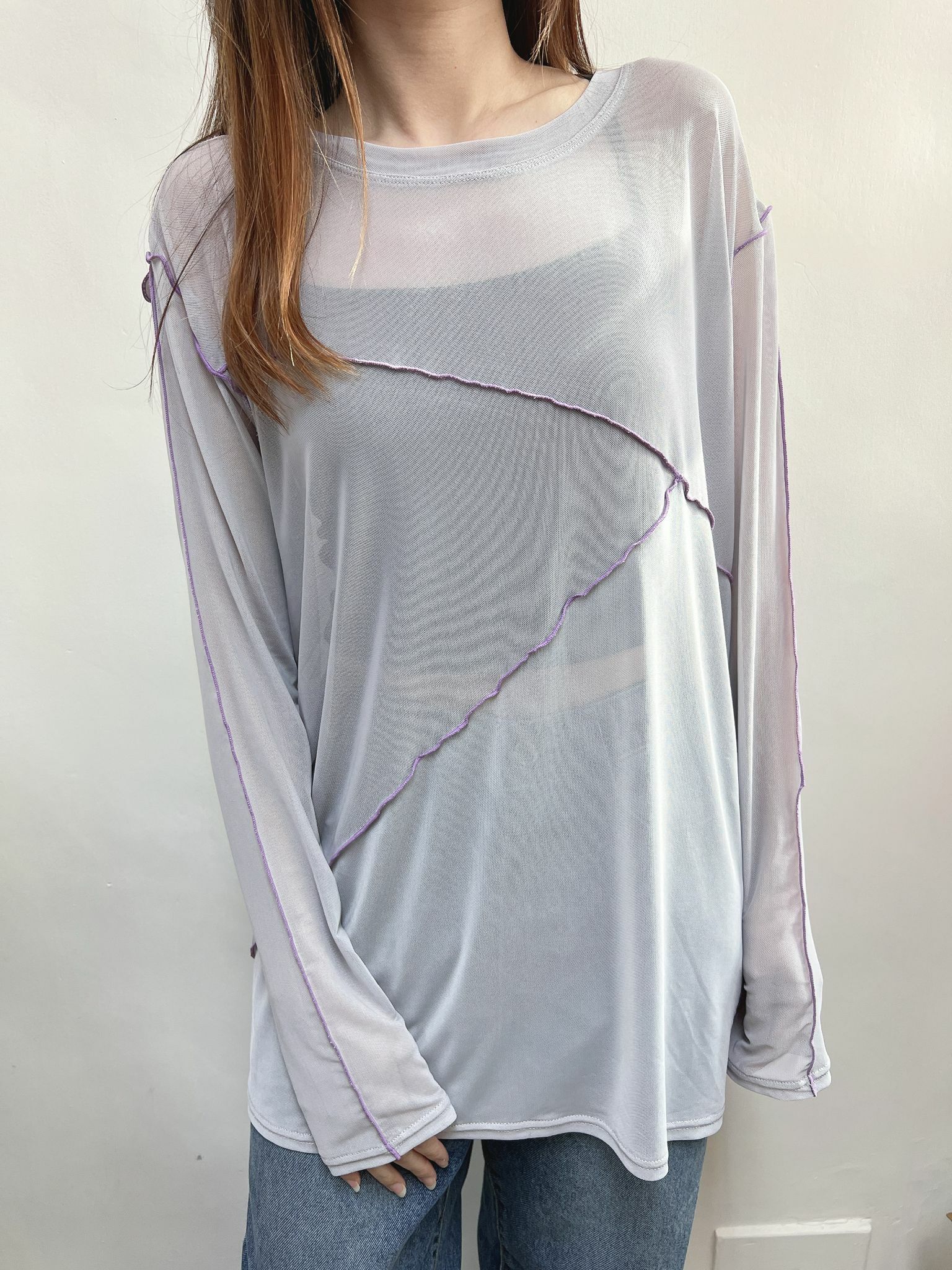 RPS Color-switching tulle pullover