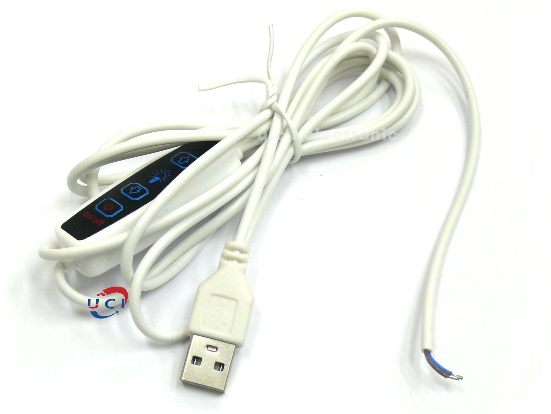 【UCI電子】 (L-36) USB調光開關線（三鍵開關）用於直播燈 酷斃燈 小夜燈USB數據線