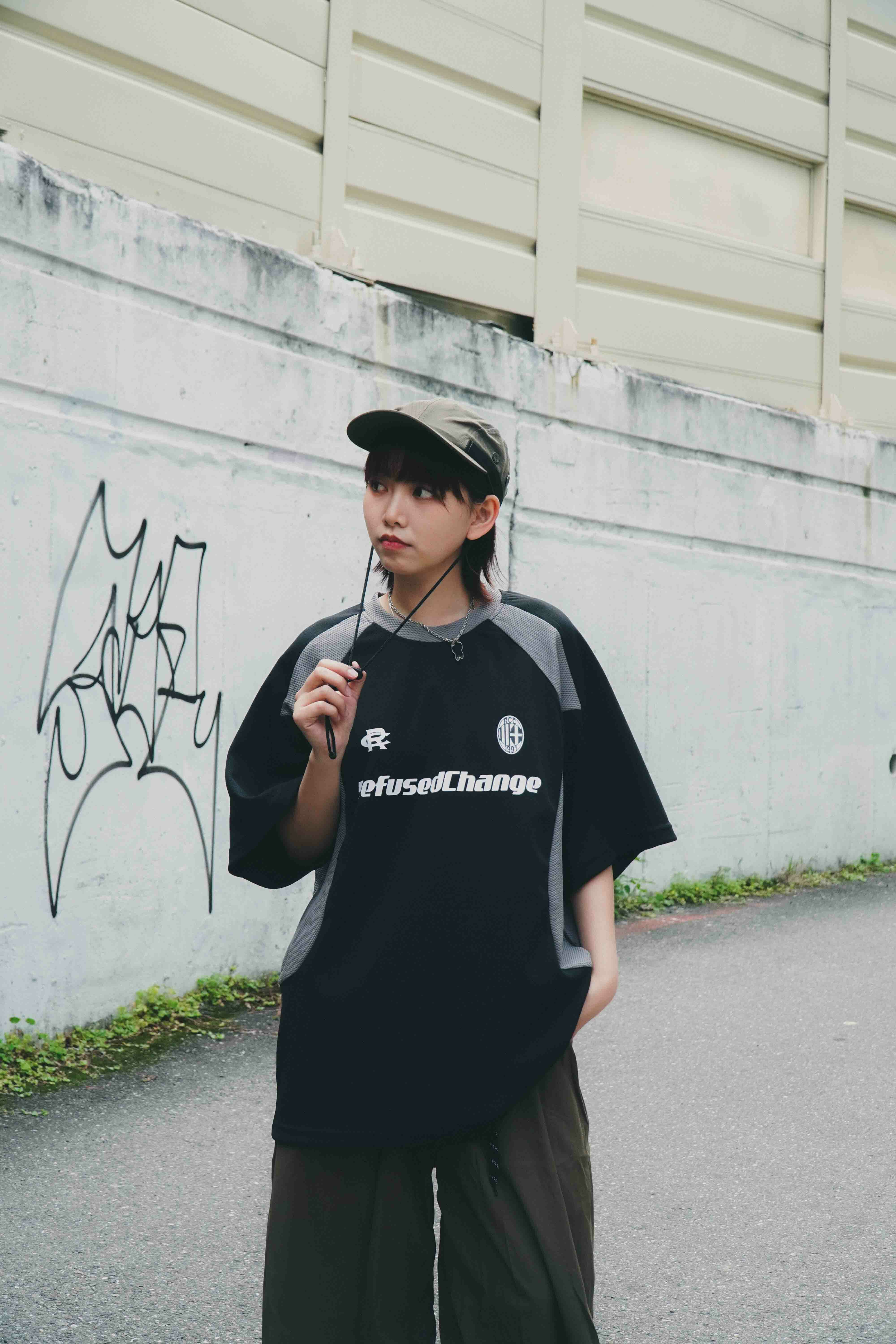 『Always_Good』復古運動風 發泡印花 短TEE