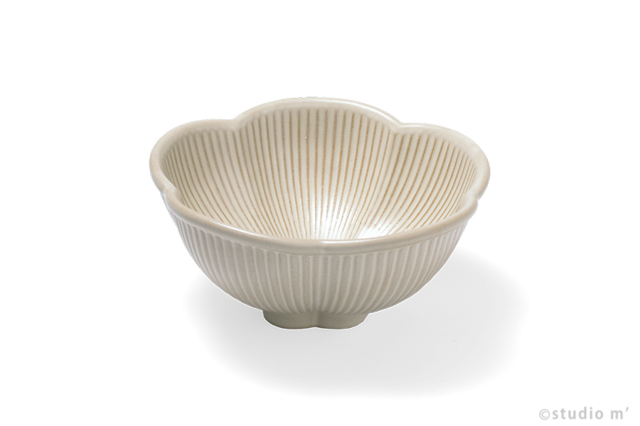 STUDIO M'  - Fleuron 5.5寸花形缽 / 米