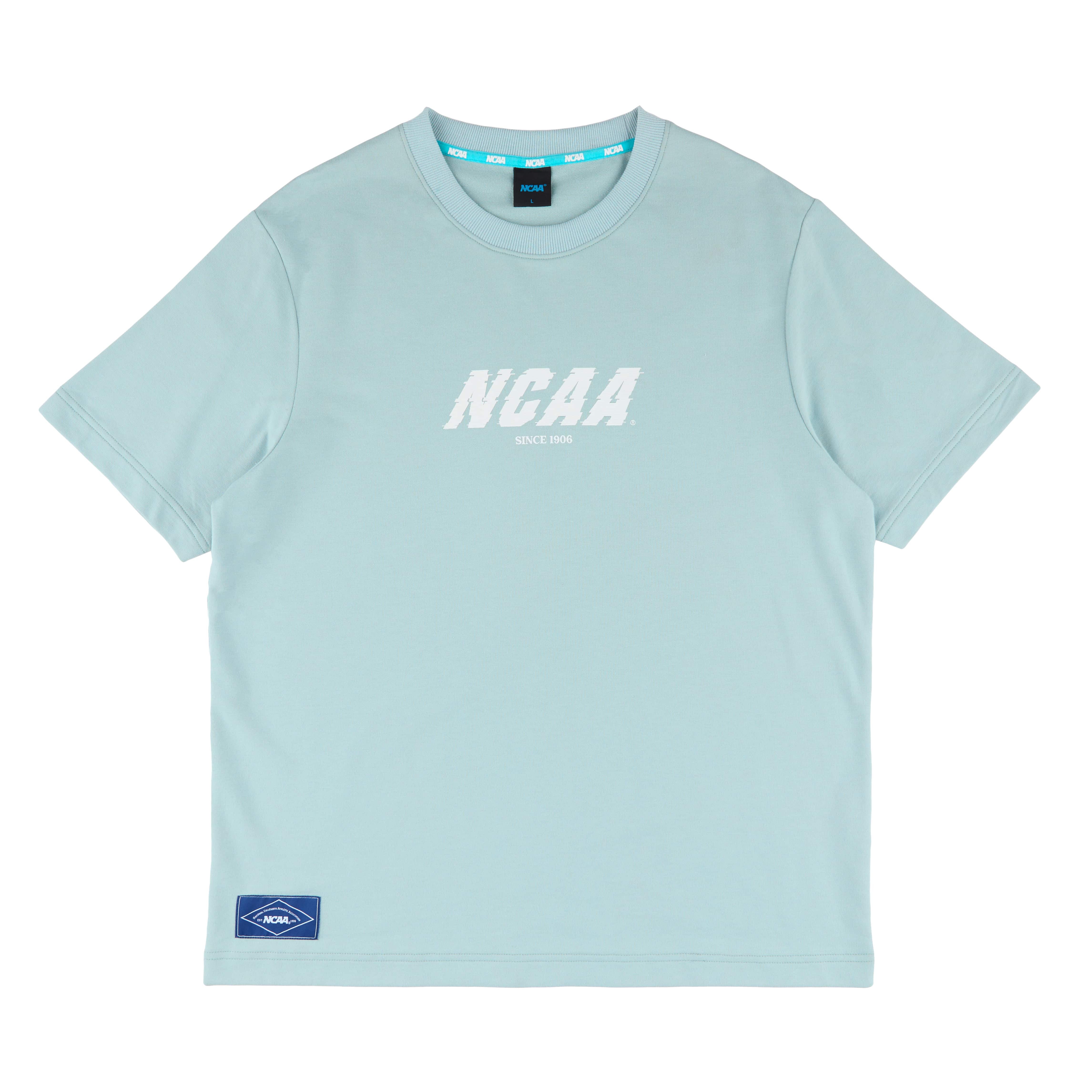 【NCAA】雜訊Logo上衣 - 淺綠/淺藍