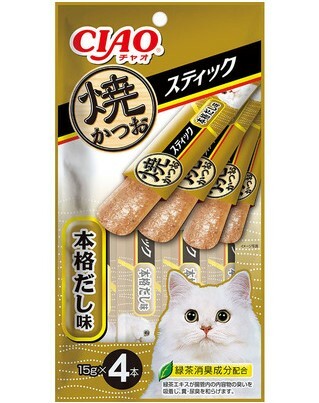 [*任選11件$138*] 日本CIAO -燒鰹魚 鰹魚湯味果凍棒 15g (4本)