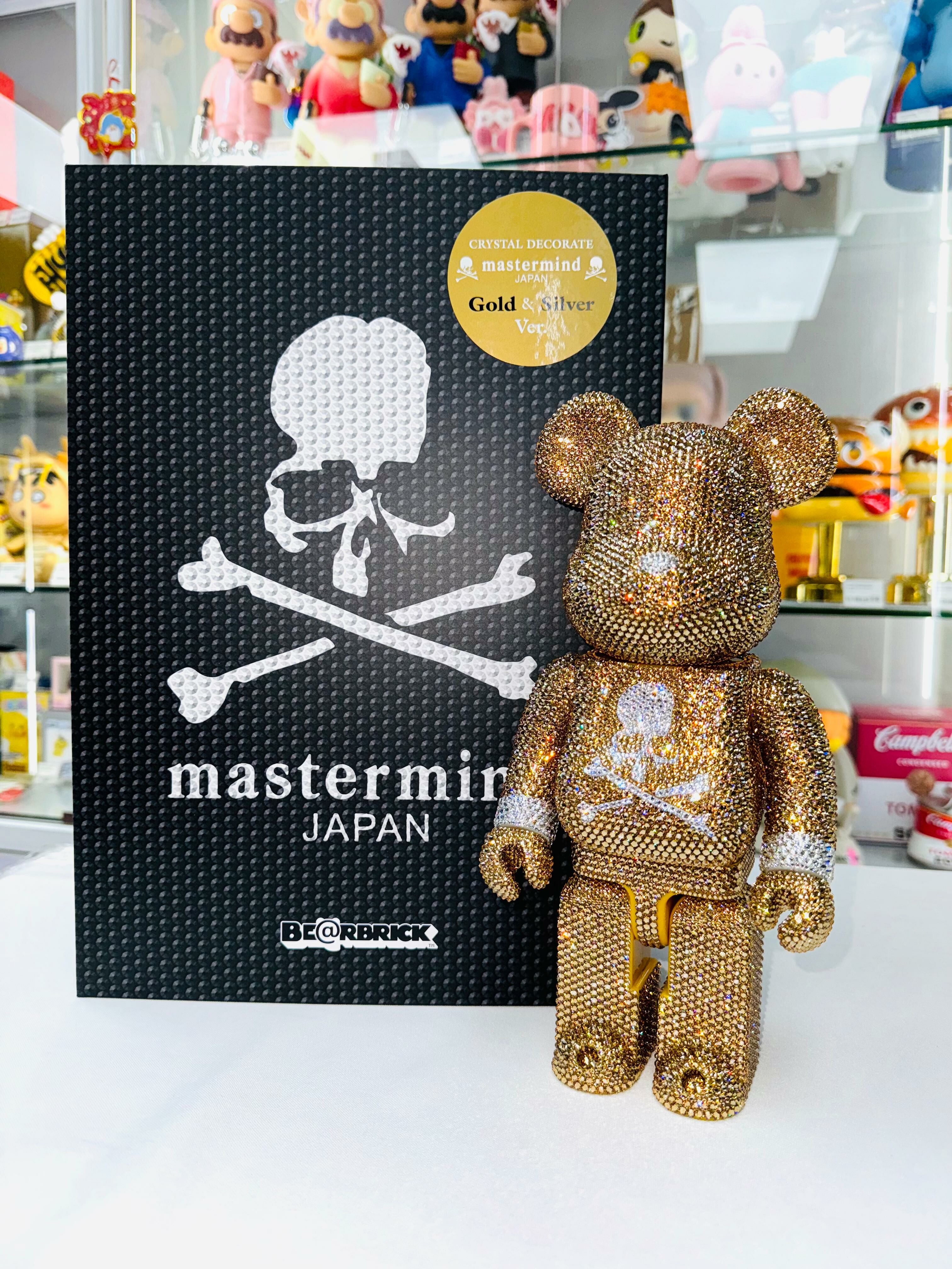 400% BE@RBRICK CRYSTAL DECORATE mastermind JAPAN GOLD &