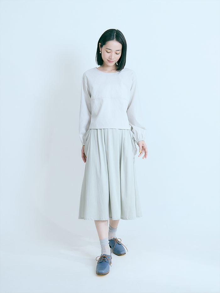 松果種子口袋裙-裏葉