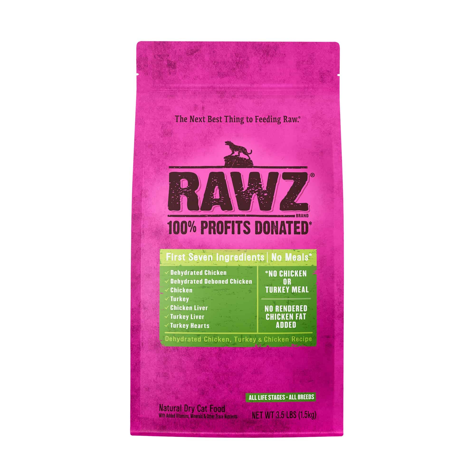 Rawz 無穀物全貓乾糧 - 脫水雞肉、火雞、雞肉配方