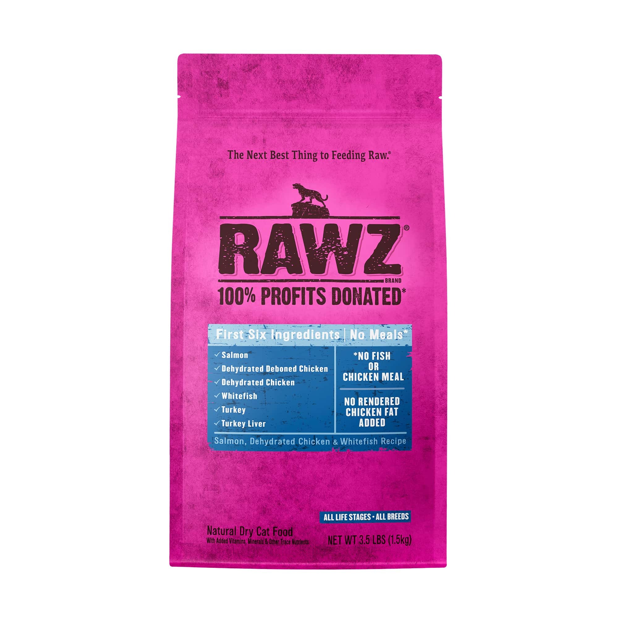 Rawz 無穀物全貓乾糧 -  三文魚、脫水雞肉、白魚配方