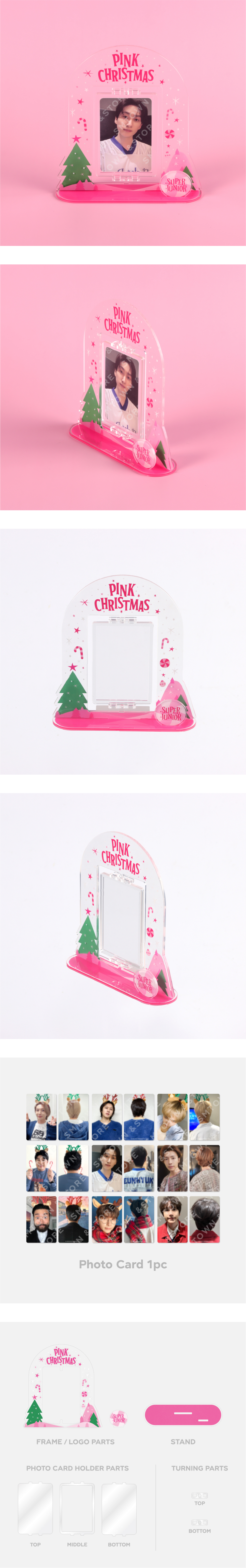 Super Junior Pink Christmas Acrylic turning Stand set