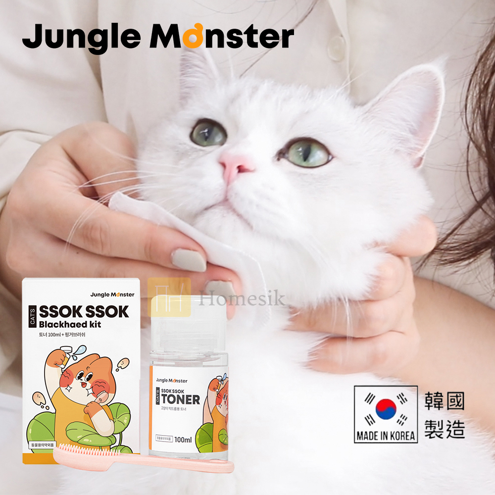 韓國貓咪專用粉刺爽膚水套裝 (附專用軟矽膠指刷 ) 100毫升