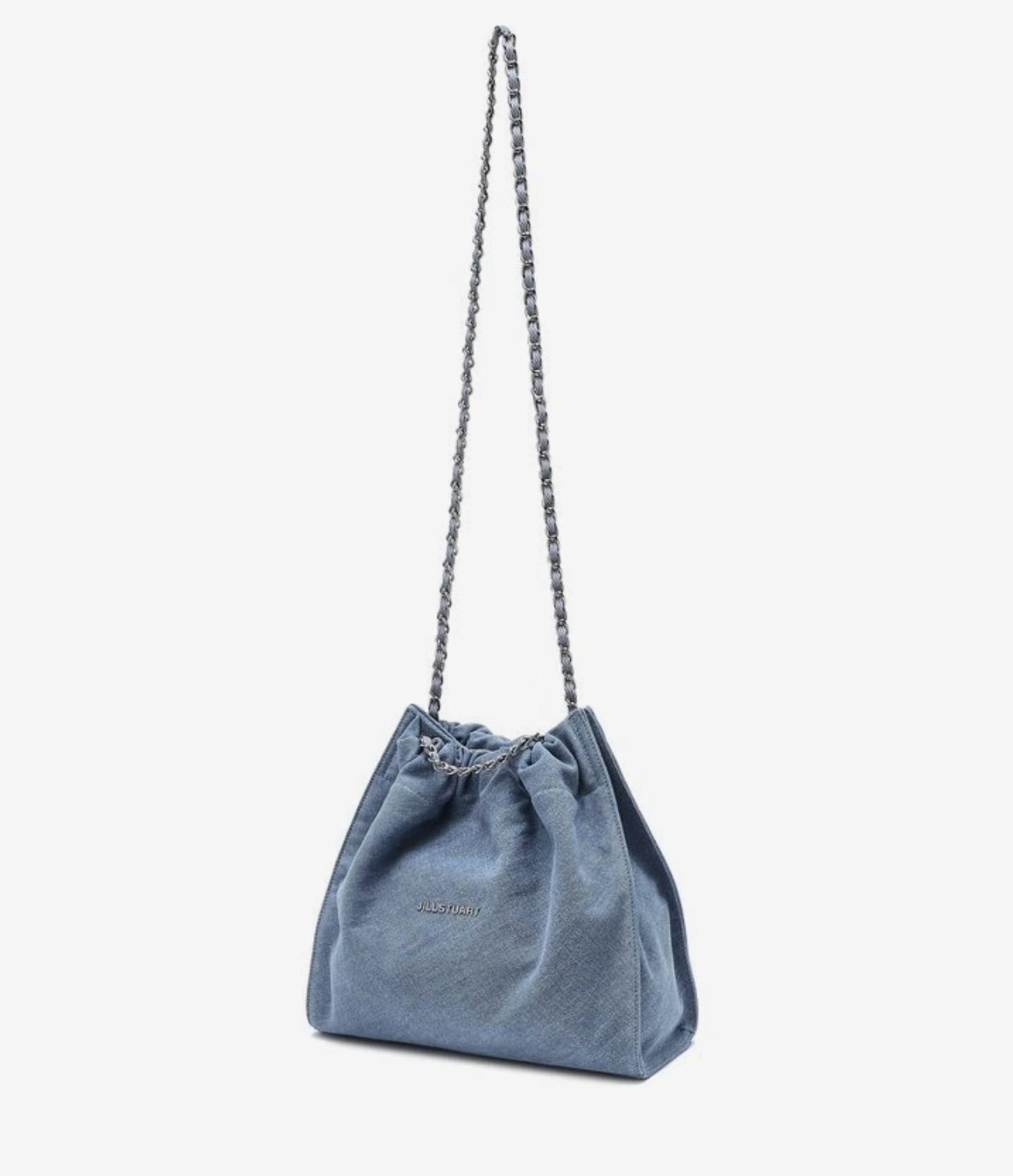 韓國JillStuart Denim牛仔布Coco Chain Drawstring Bag Size M