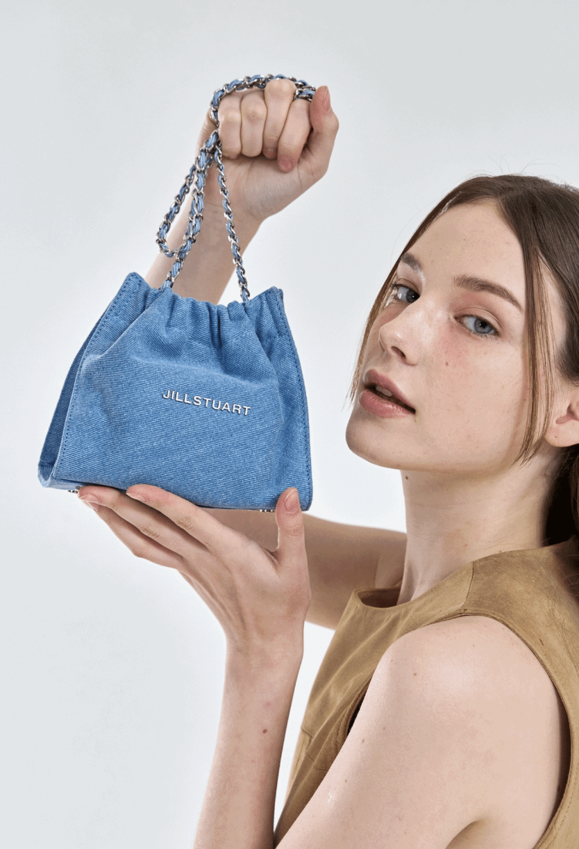 [ジルスチュアート] Coco Chain Denim Mini Shoulder Bag★★ 韓國Jillstuart Denim牛仔布Mini Coco Chain Cross&Shoulder Ba