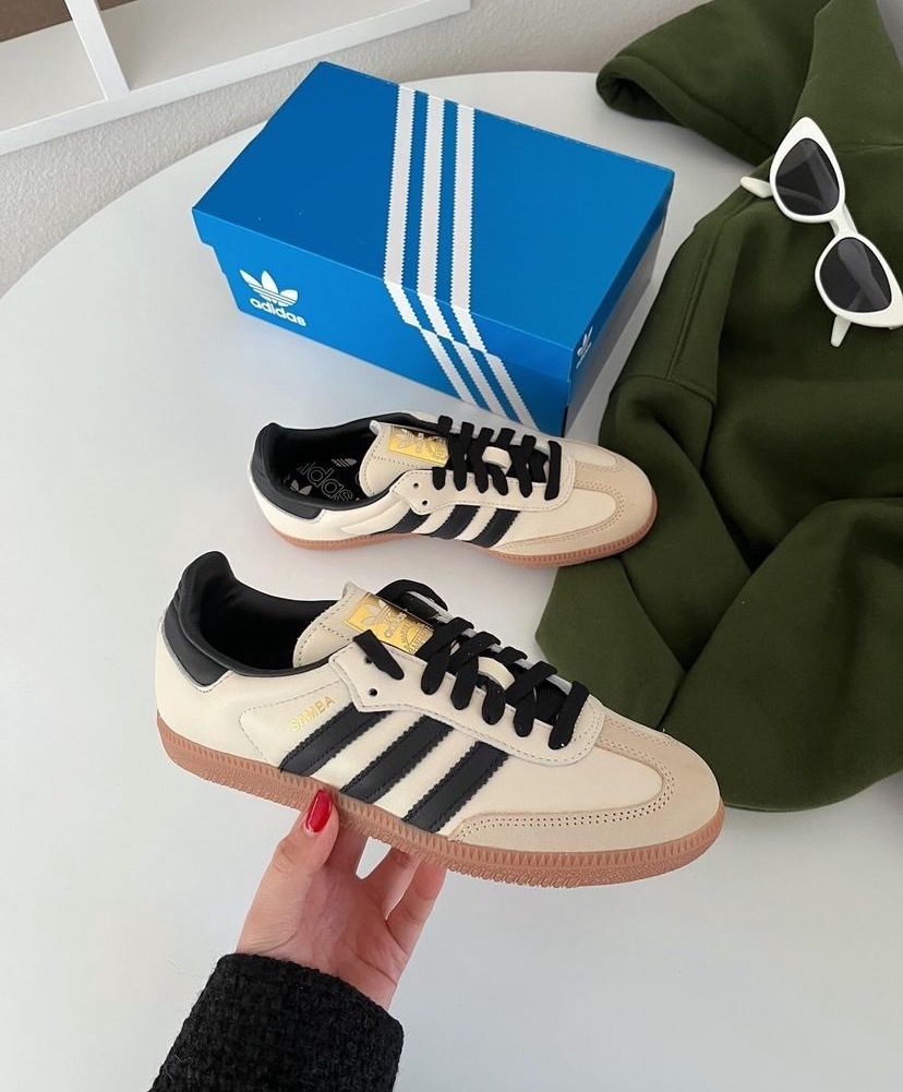 ADIDAS ORIGINALS SAMBA OG 金標奶油黑白 (ID0478)