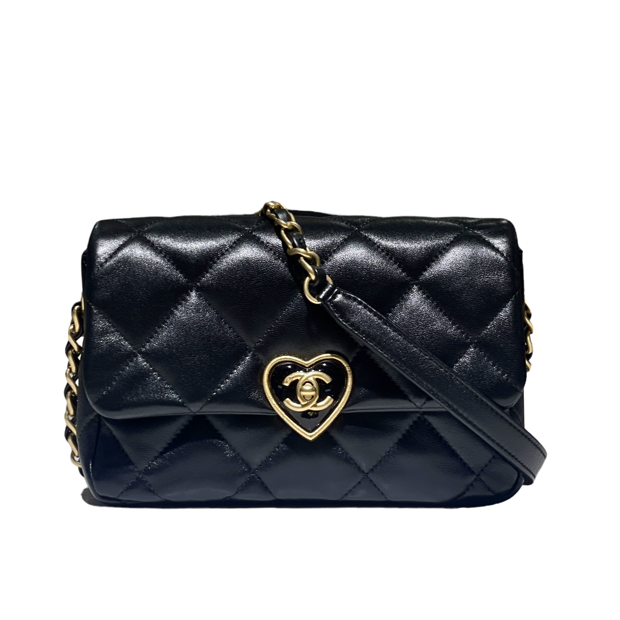 全新CHANEL AS4064 CF23 黑色羊皮金扣/山茶花調節扣#CF23 #BRAND NEW #香榭