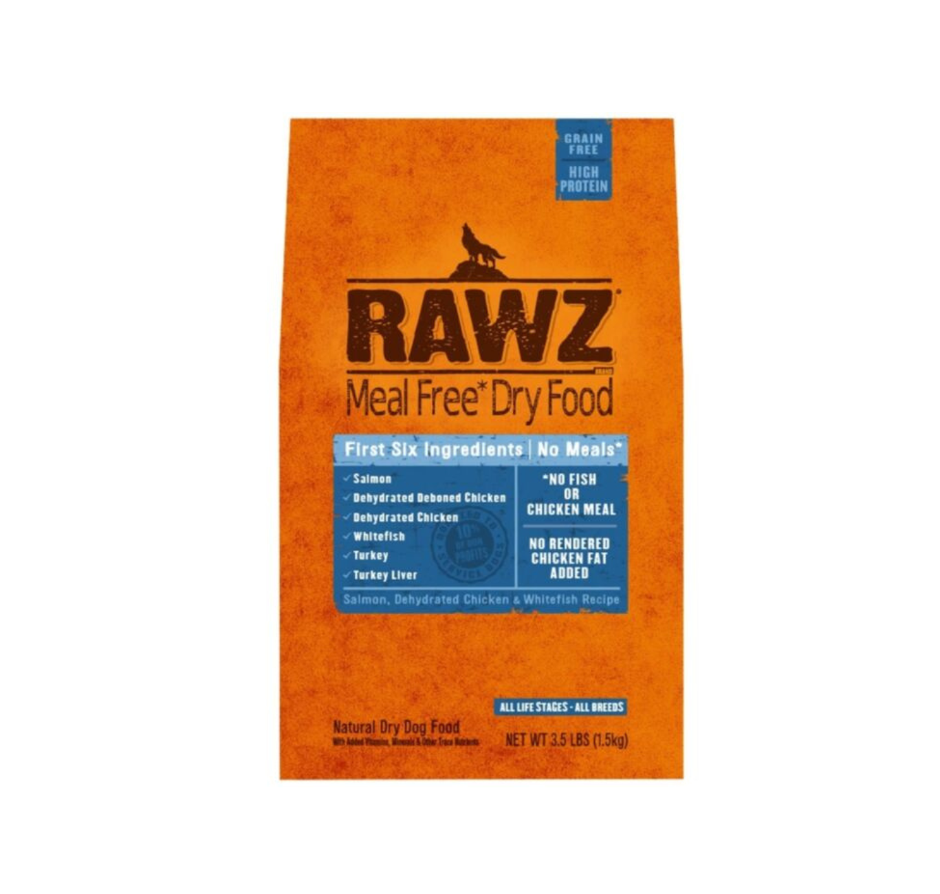 Rawz 無穀物全狗乾糧 -  三文魚、脫水雞肉、白魚配方
