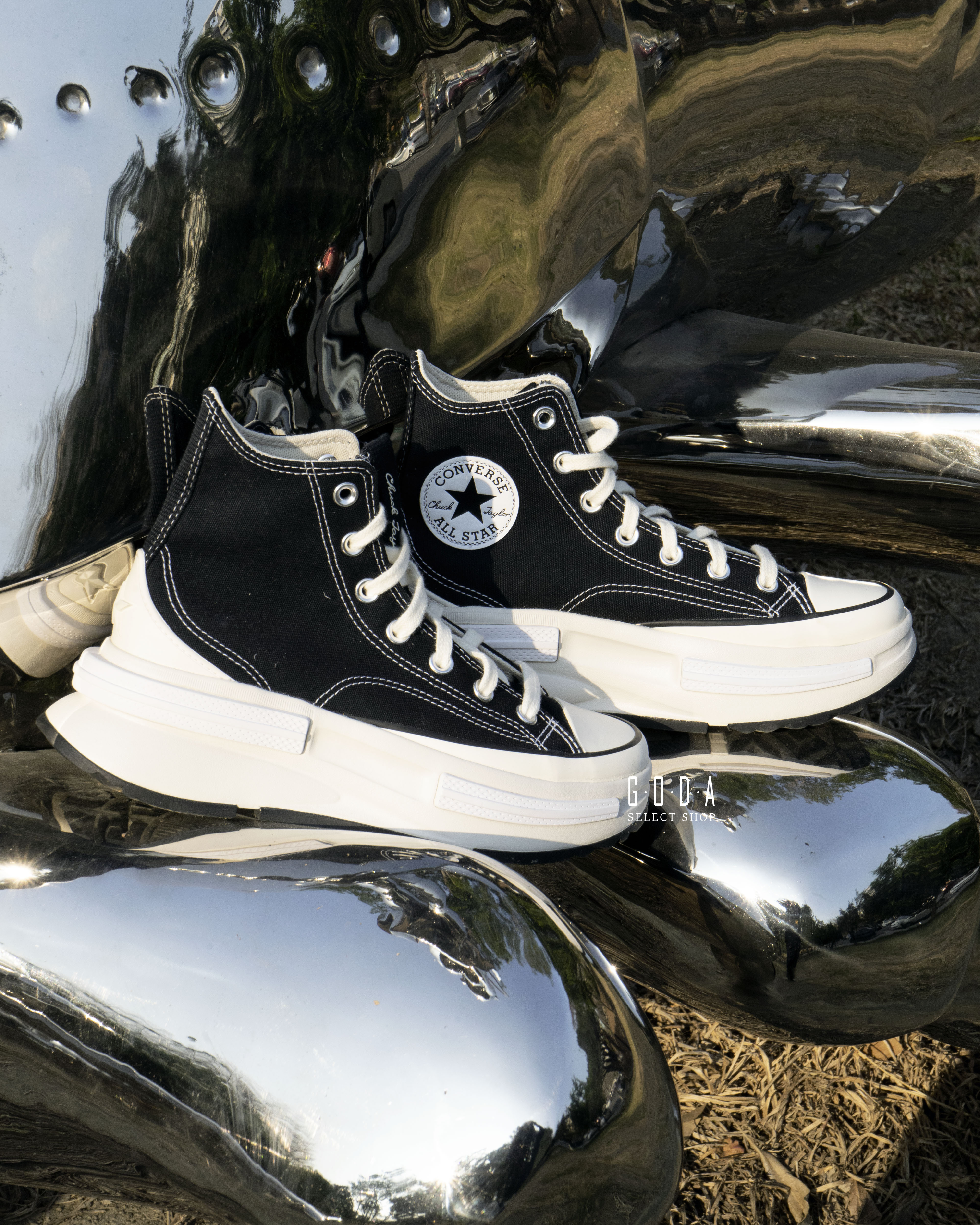 【限時優惠】Converse Run Star Legacy Cx 高筒 黑色 增高 夾心厚底鞋 A00869C
