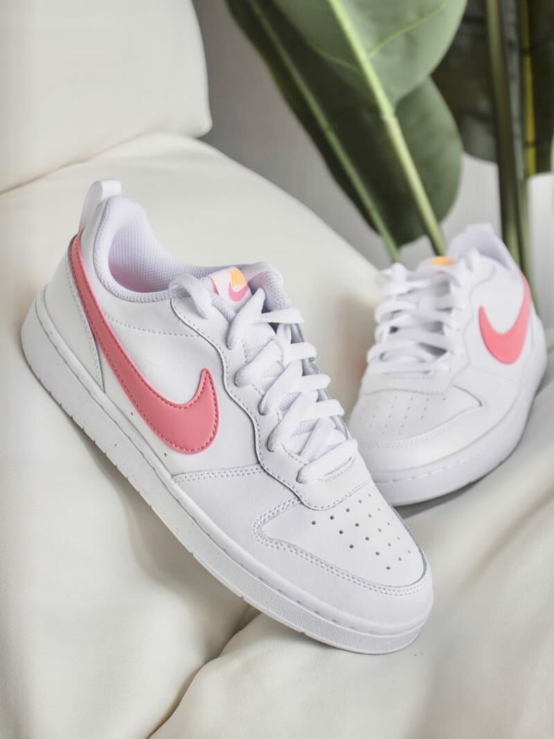 NIKE COURT BOROUGH LOW 2 GS 白粉 女鞋 大童款 BQ5448-124
