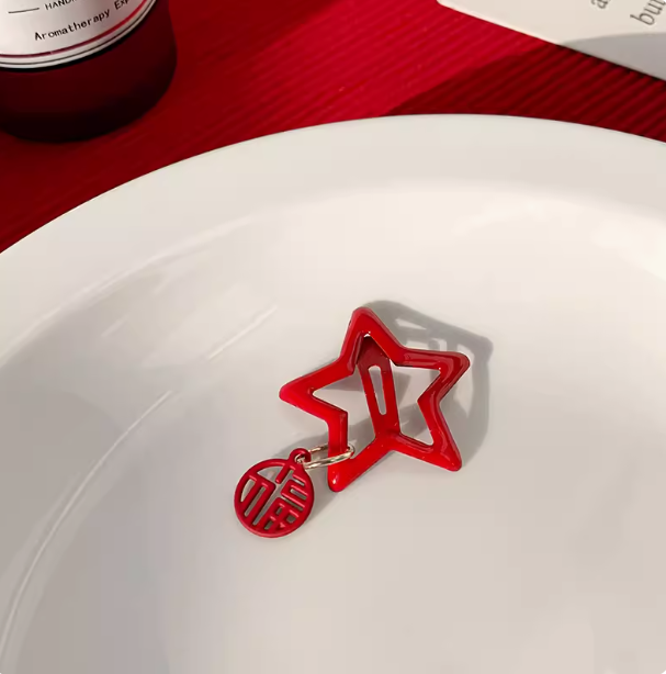 [4 FOR RM10] New Year Red Lucky Star BB Clip
