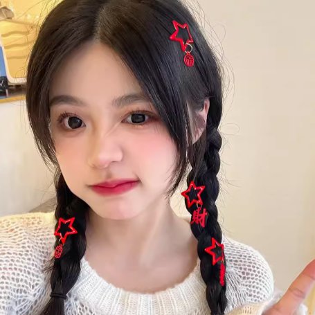 [4 FOR RM10] New Year Red Lucky Star BB Clip