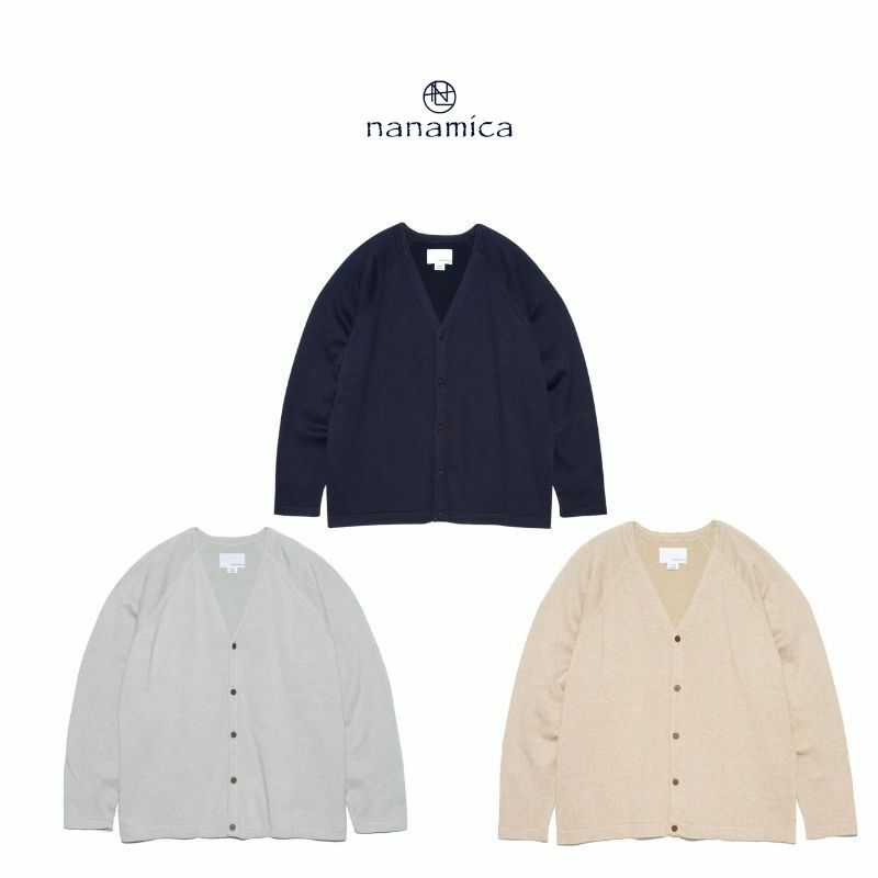 nanamica  紫標 棉質羊絨 開衫