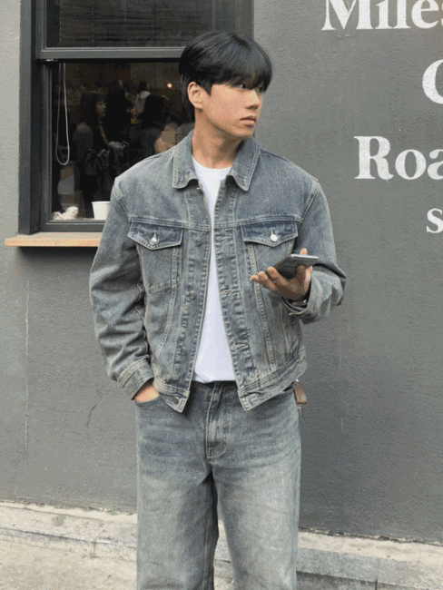 沙漠石洗牛仔夾克